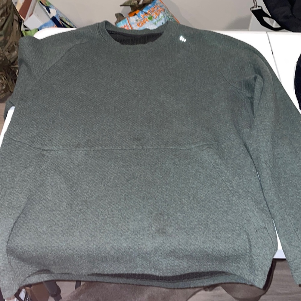 At Ease Crew, Heathered Dark Rainforest, Size Medium